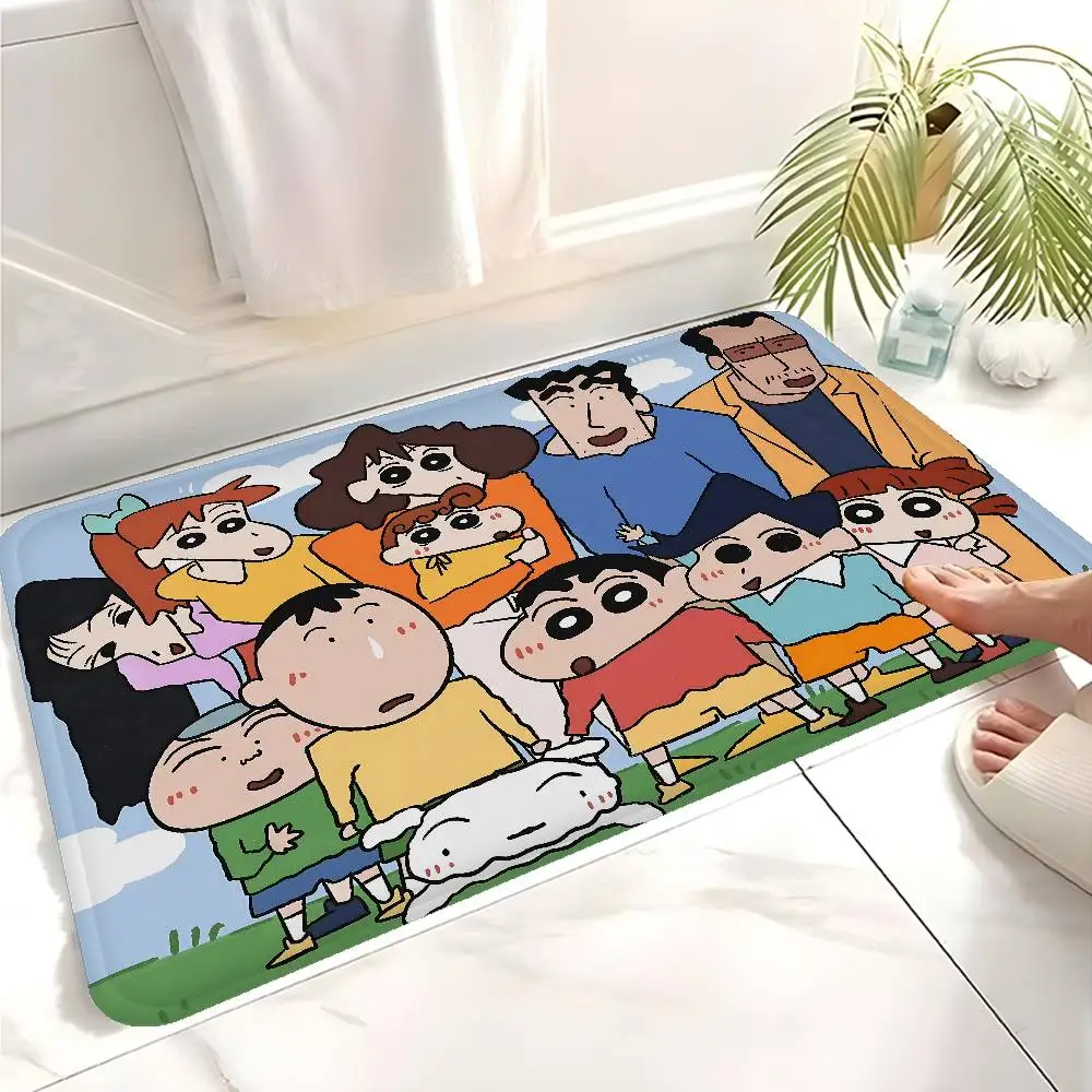 Anime C-Crayon S-Shin-chan Kitchen Mat Kids Room Bedroom Decoration Balcony Anti-Slip Doormat Living Room Alfombra 6