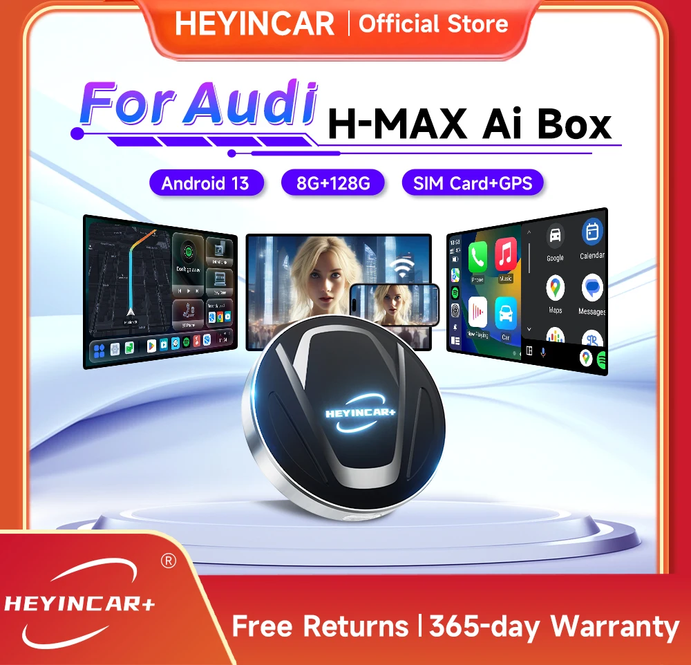 2024 New HEYINCAR Android 13 8GB+128GB For Audi A3 A4 A5 A6 A7 A8 Q3 Q4 Q5 Q6 Q7 Q8 S4 S5 S6 RS4 RS5 RS6 For Netflix For YouTube