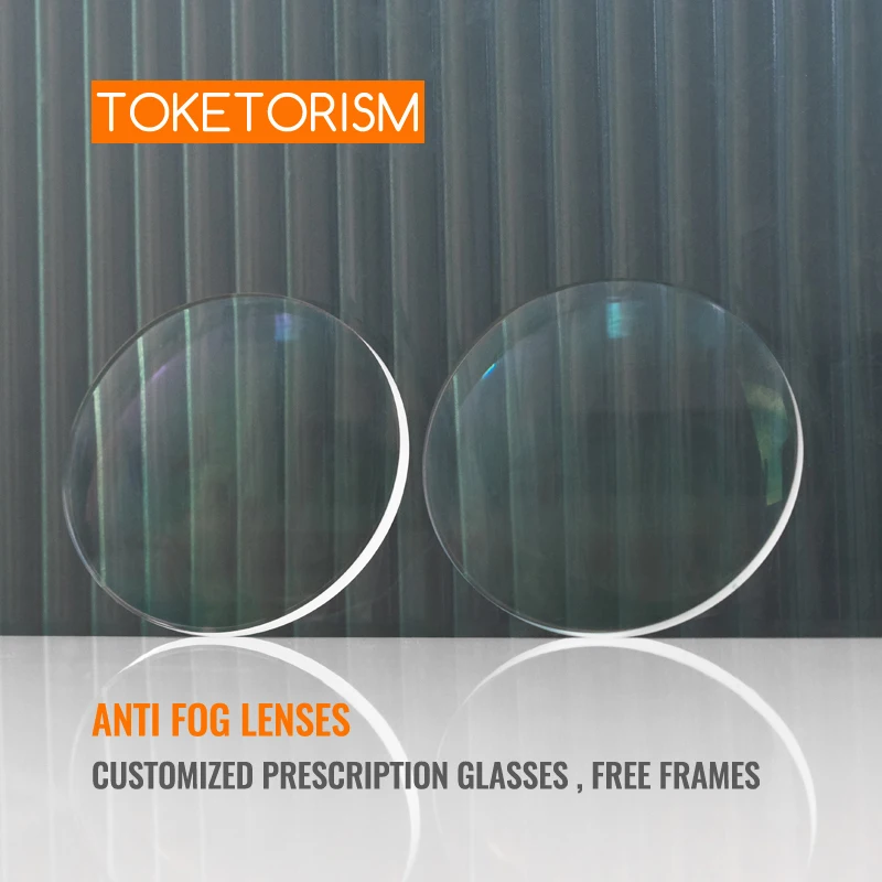 Toketorism Anti Fog Prescription Lenses Resin Aspherical Anti Blue Light Optical Glasses Lens for Myopia Reading