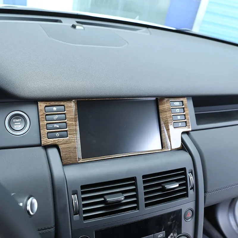For Land Rover Discovery Sport 2015 2016 2017 2018 2019 ABS Silver/Black Car Navigation Frame Cover Trim Sticker Car Accessories