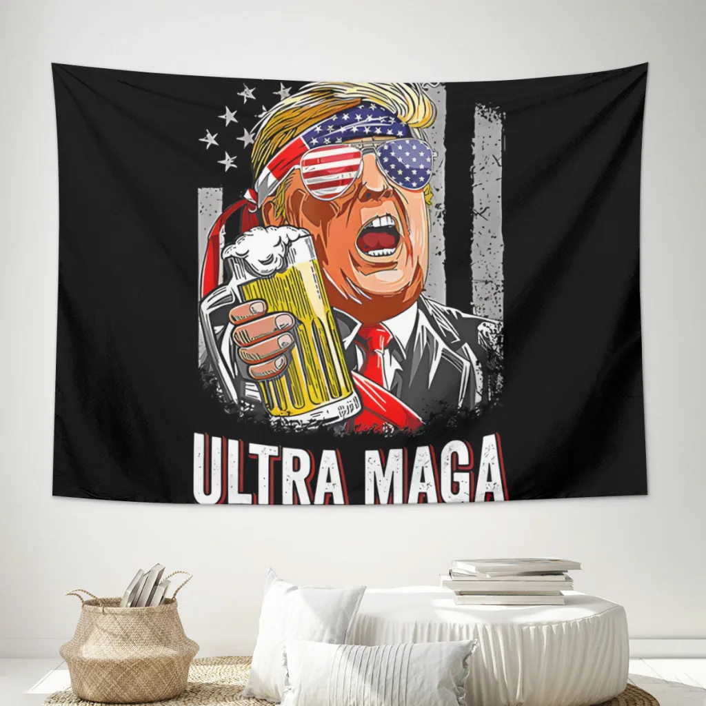 

Anti Joe Biden Ultra Maga 49 Tapestry Cartoon Wall Hanging for Bedroom Tapestries Poster Blanket College Dorm Home Decoration