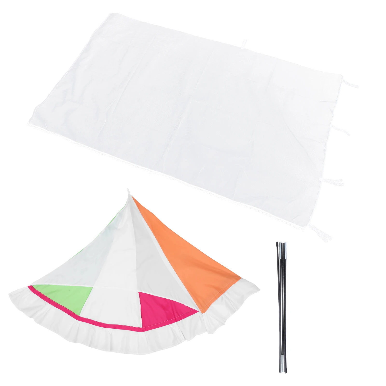 

Indoor Bed Tent Kids Canopy Crib Gauze Toddler Half Round Dome Covers Lightweight Sturdy Safe Kids Skin Mosquito Net Blocks