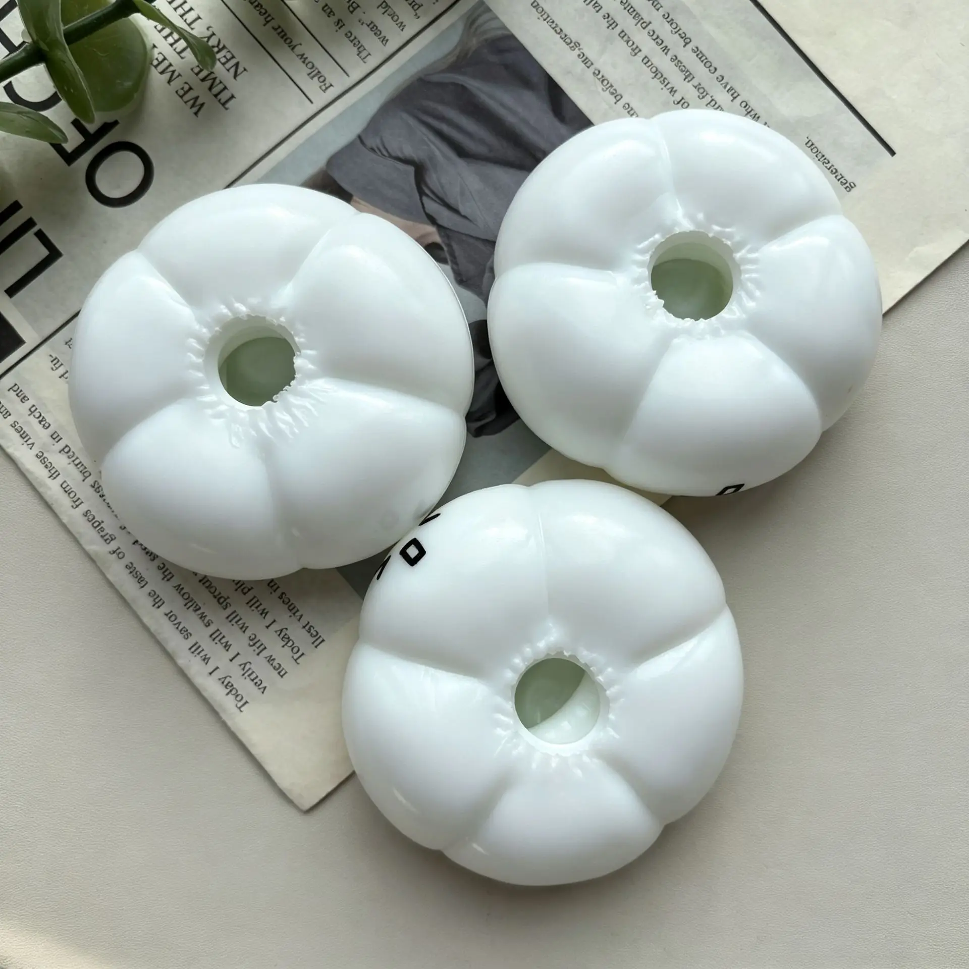 Soft Garlic Face Squishy Hollow Ball DIY Stress Relief Toy Crinkle Ball Handmade Blocks Creative Puzzle Squeeze Toy Material - view 2