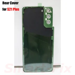 (OEM) Replacement Glass Battery Cover Case For SAM-S21 Plus S21P S21+ 5G Back Cover Rear Door Housing+Camera Frame Lens+Adhesive