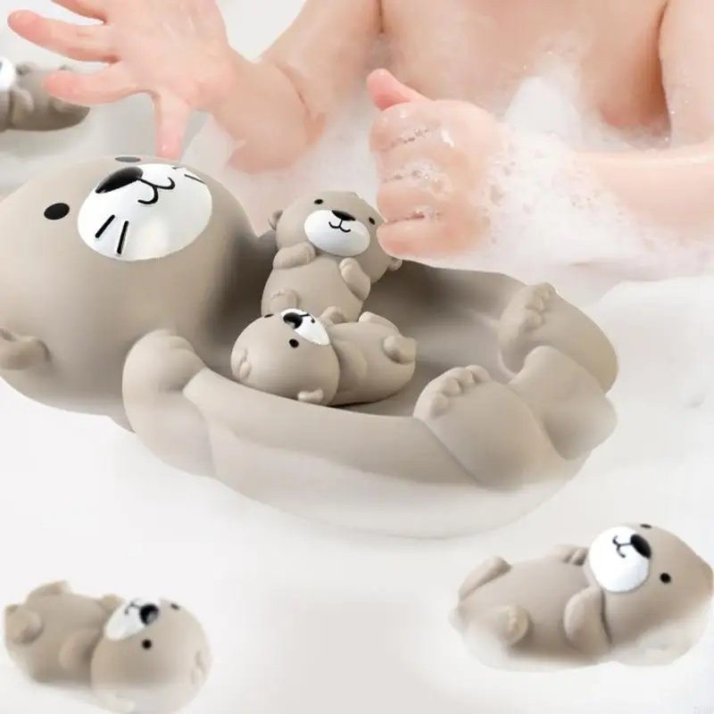 76HF Phim hoạt hình Đồ chơi tắm gia đình cho trẻ sơ sinh để khuyến khích chơi câu cá