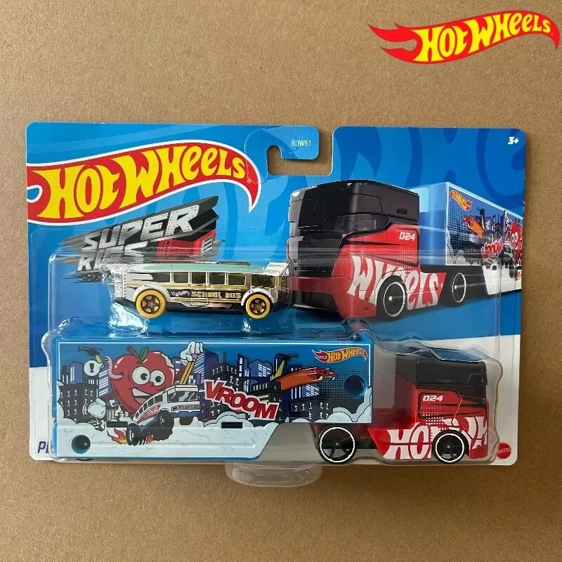 

Hot Wheels Super Rigs Alloy Diecast Set Simulation Truck Trailer Car Model Vehicle Desktop Ornament Premium Collectible Toy Gift