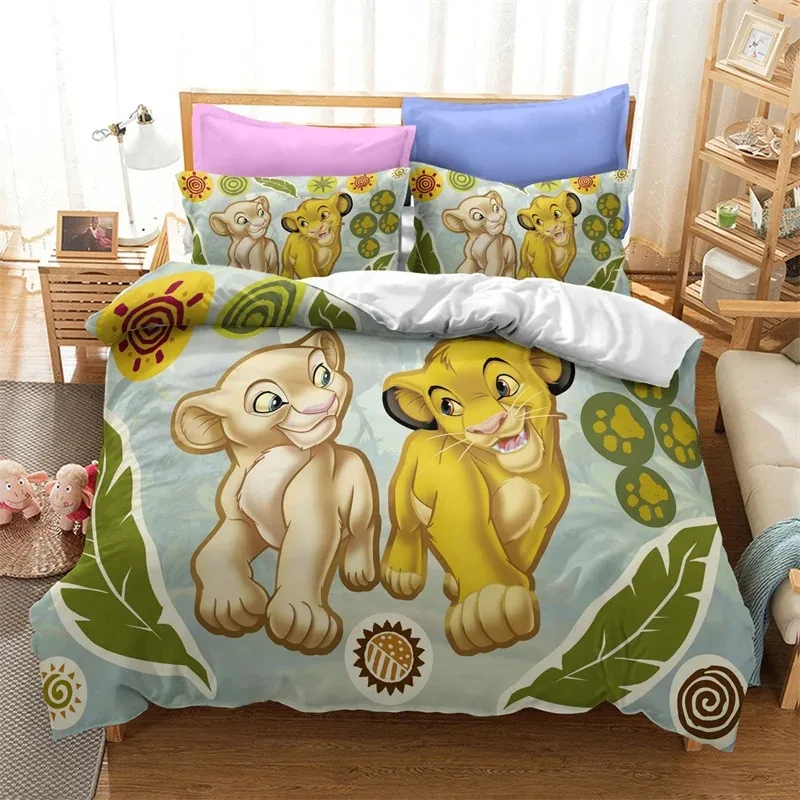 Cartoon-Kissenbezug „Der König der Löwen“, Bettbezug, Simba, Heimdekoration, Kinder-Geschenk, Jungen- und Mädchen-Schlafzimmerdekoration