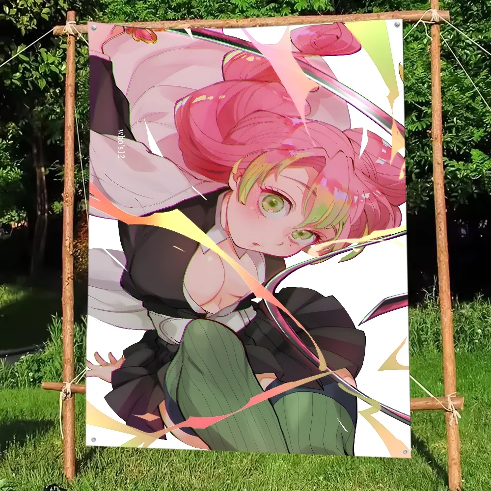 

Kanroji Mitsuri Flag DIY Flag For Family Group Party Living Room Home Dorm Decor Wall Art Decor Banner