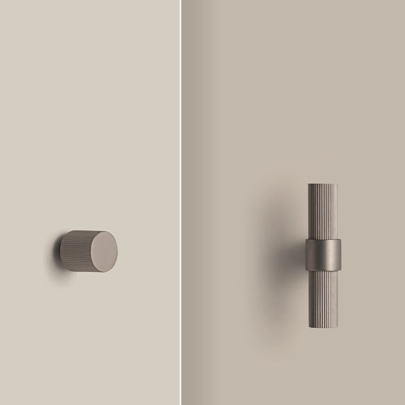 SAILANKA Messing-Möbelgriffe, modern, gestreift, für Schrank, Kleiderschrank, Kommode, Schuhkarton, Schublade, Schrankknöpfe, T-Stange – Detail 11