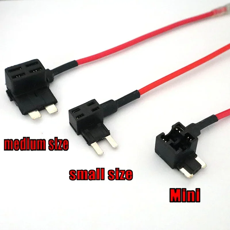 5pcs Car Fuse Box Electrical Outlet Circuit Slim Mini Blade Fuse Holder Fuse Plug with Wire Car Electronics Parts
