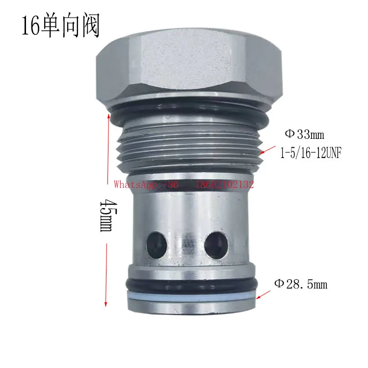 

Гидравлический обратный клапан, Обратный клапан, Клапан обслуживания давления цилиндра, Обратный клапан CV16-20 Гидравлический вулканизирующий клапан