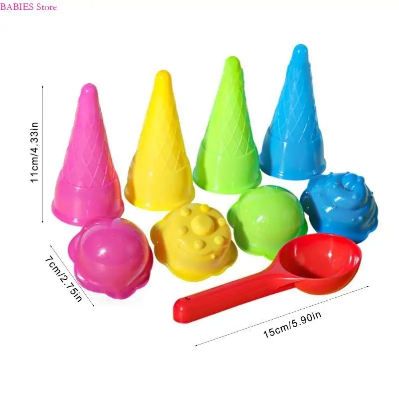 C9GB Kids Beach Ice Cream Sand Form zabawki Gadżety Gadżety Gadżety narzędzia