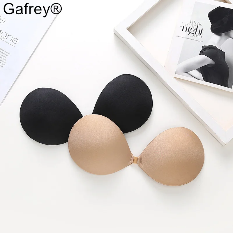 Self Adhesive Invisible Bra Silicone Chest Stickers Women Gathering Flat Chest Display Big Push Up Bra for Night Dress Bridal