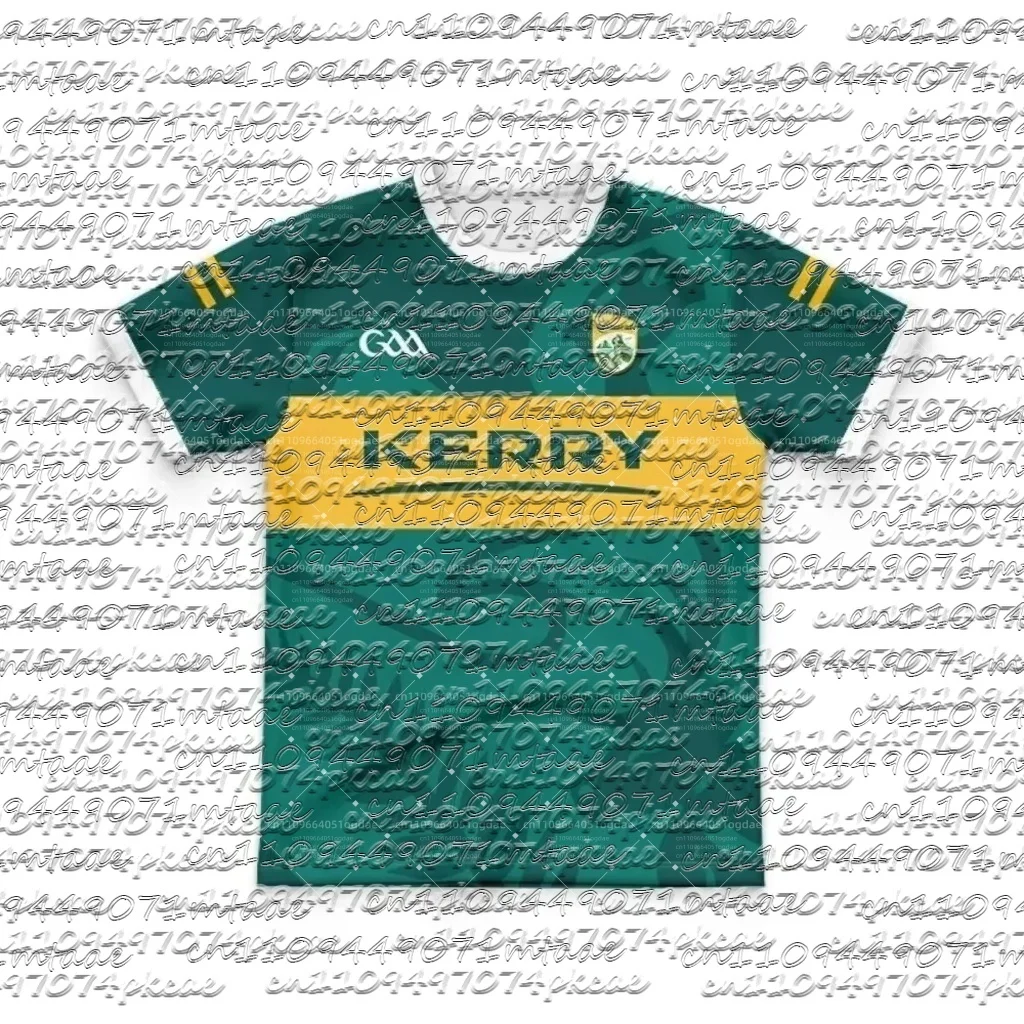 2026 Kerry GAA Home Training Jersey Men's Rugby Jersey Kerry Goalkeeper Jersey Size Stylish Comfortable Cool Breathable Y2K
