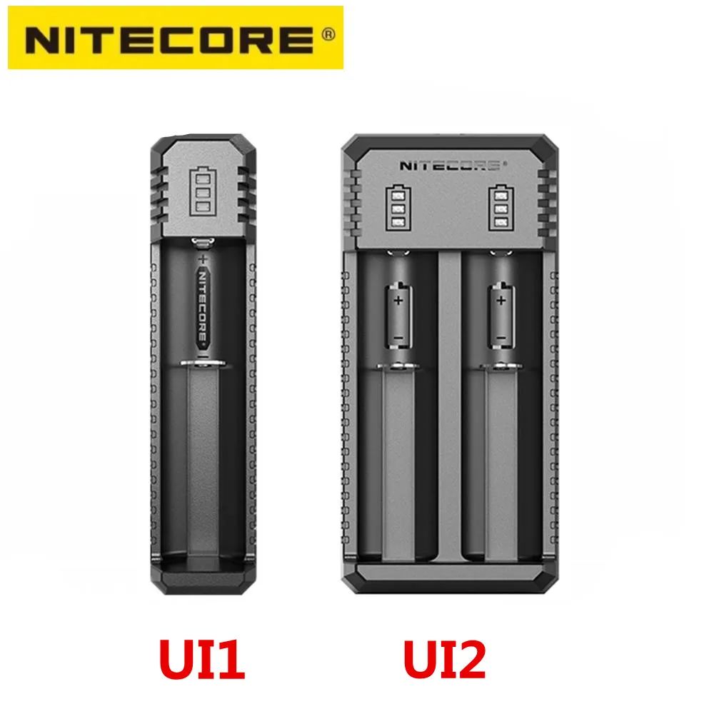 Original NITECORE UI1 UI2 Flexible Portable Power Bank USB Intelligent Lithium Battery Charger For IMR Li-ion 18650 10440 14500