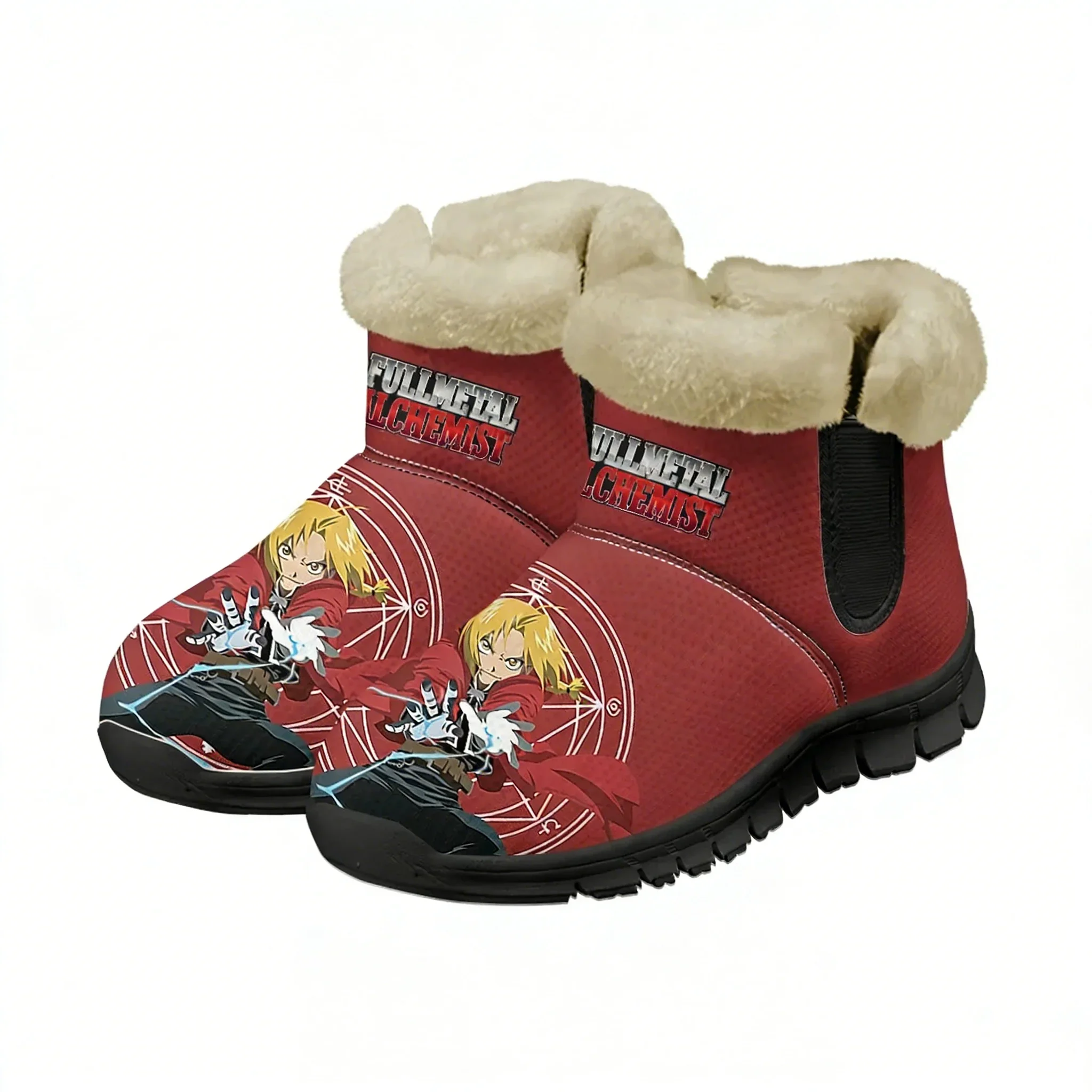 

Fullmetal Alchemist Snow Boots Warm Boot Mens Womens Teentager Shoes High Quality Casual Lightweight Sneakers Customize Footwear
