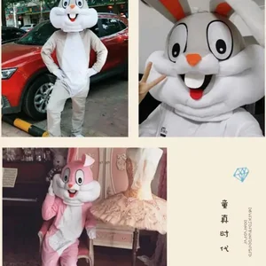 تميمة الأرنب التأثيري والبق الأرنب ، زي الإعلان عن الشخصيات الكرتونية ، كرنفال حفلة ، دعائم عرض مسرح الأنيمي أفضل 6 ملابس أرنب قزم مبيعا - No4