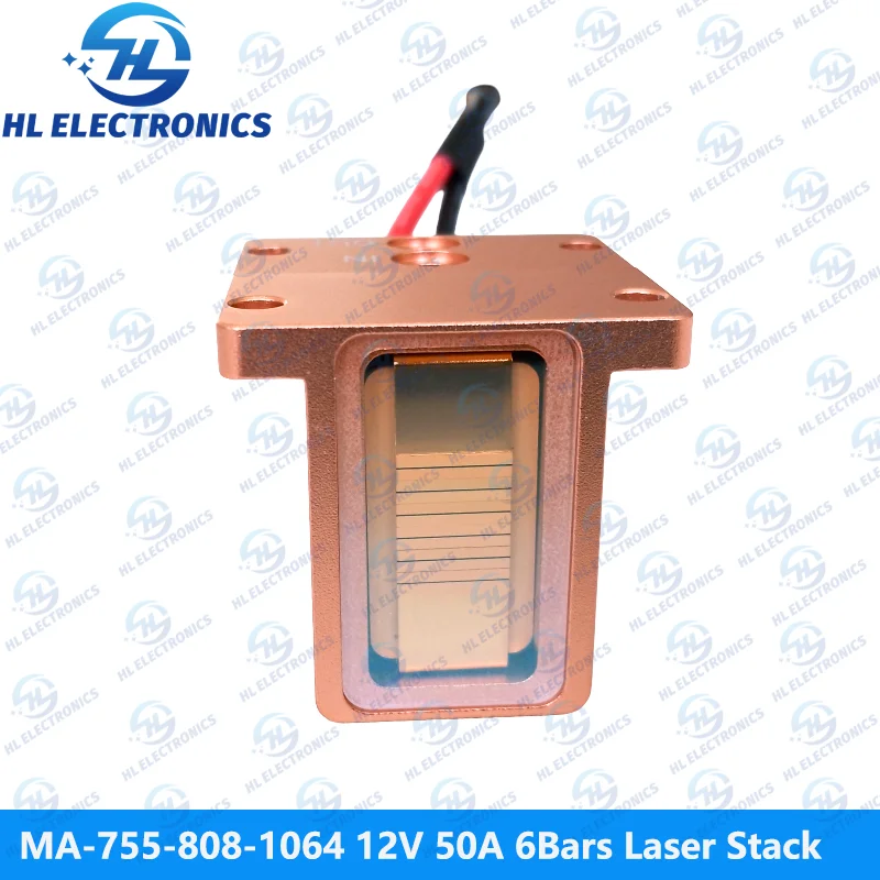 MA-755-808-1064 12V 50A 6Bars 300W 808nm 755nm 1064nm Triple Wavelength Laser Stack for Hair Removal