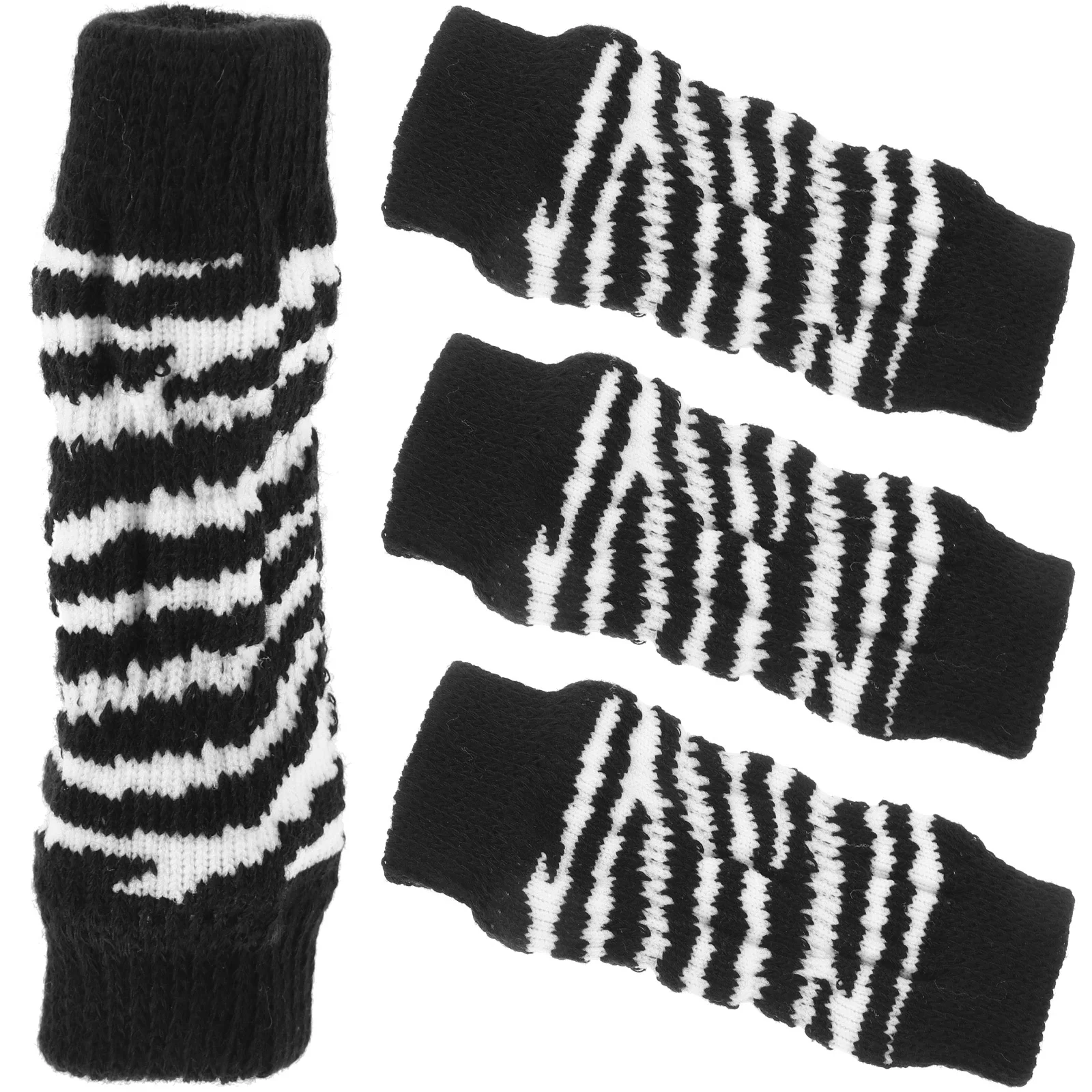 

1Set Compact Pet Socks Wear-Resistant Cotton Material Gentle Wrap Excellent Elasticity Dog Leg Warmers Cute Design