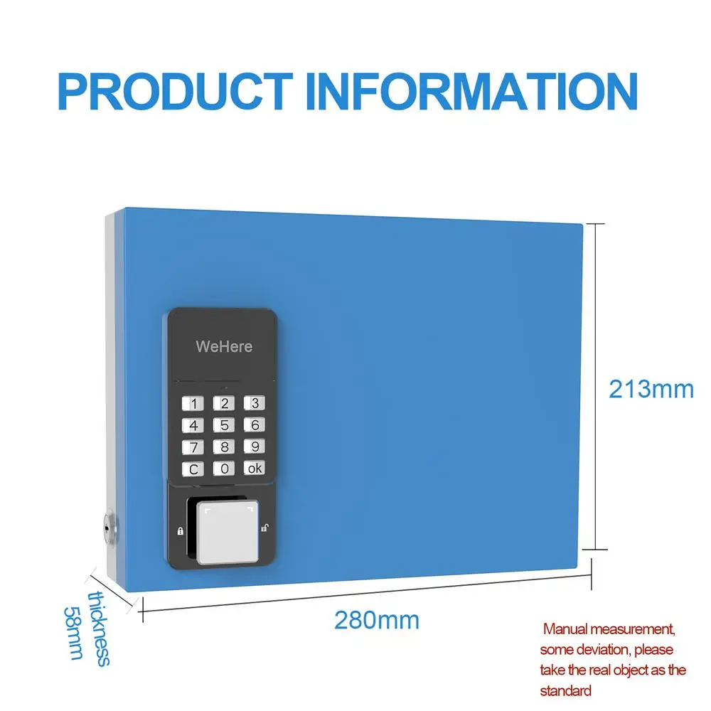Imagem -06 - Wehere-cofre de Chave Digital de Aço Controle Remoto do Aplicativo Senha Inteligente Eletrônico para Chaves 16 Posições