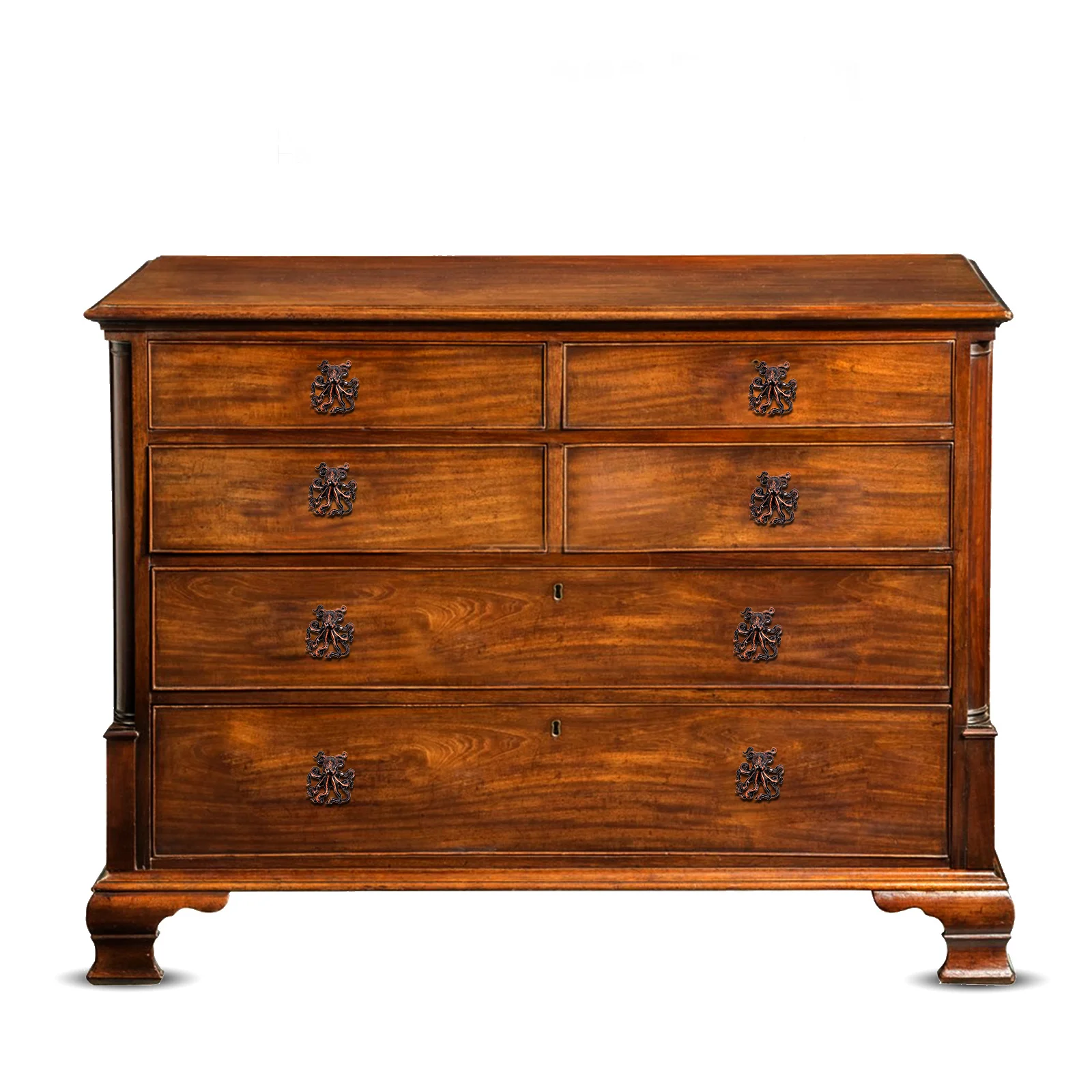 

1 set 1 Set Octopus Drawer Knobs Vintage Iron Cabinet Handles Nautical Furniture Hardware For Kitchen Bathroom Wardrobe Cupboard