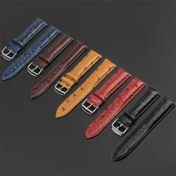 UTHAI P43 Ostrich Pattern Genuine Leather Strap 18mm 20mm 22mm Cowhide Strap Quick Release For smart watch Accessories Watchband