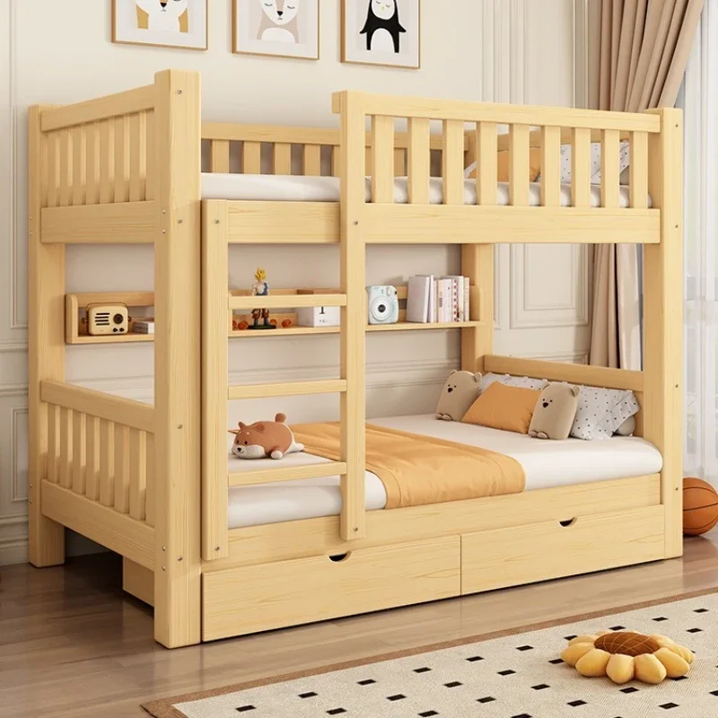 

Full solid wood bunk beds, adult high and low child and mother beds, staff dormitory