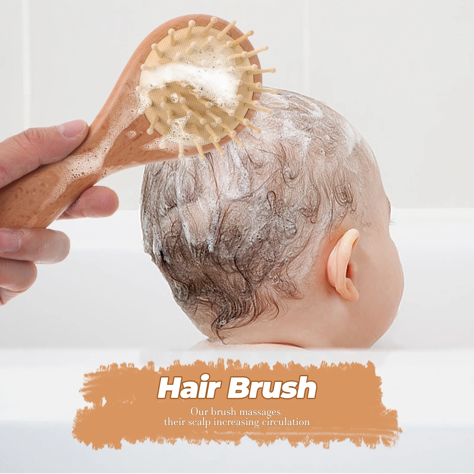 

2Pcs Scalp Massager Soft Head Brush Infant Hair Shampoo Scrubber Bath Cleaning Head Scrubber