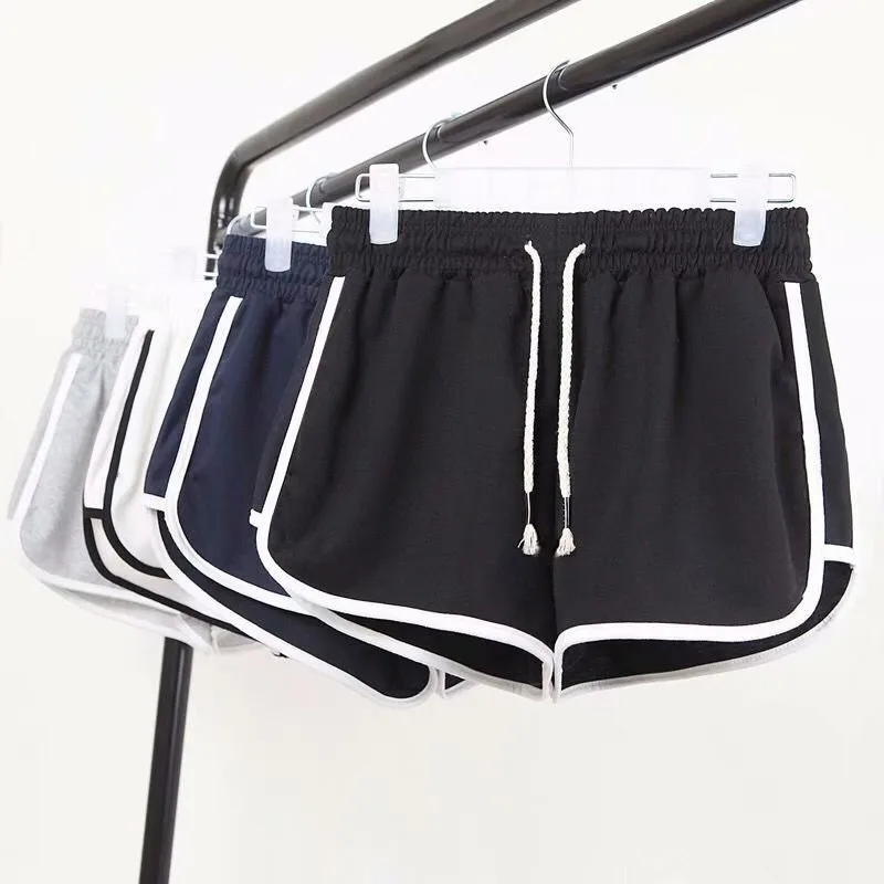

Women Yoga Shorts Summer Outer Wear Mid-waist Casual Loose Straight Pants Lady Stylish Thin Breathable Wide Leg Gym Short Pants