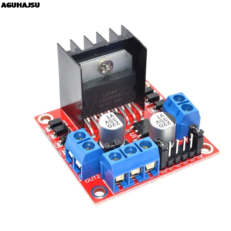 1 szt. L298N moduł płyty sterowniczej L298 silnik krokowy inteligentny samochód robot płytka prototypowa peltier High Power