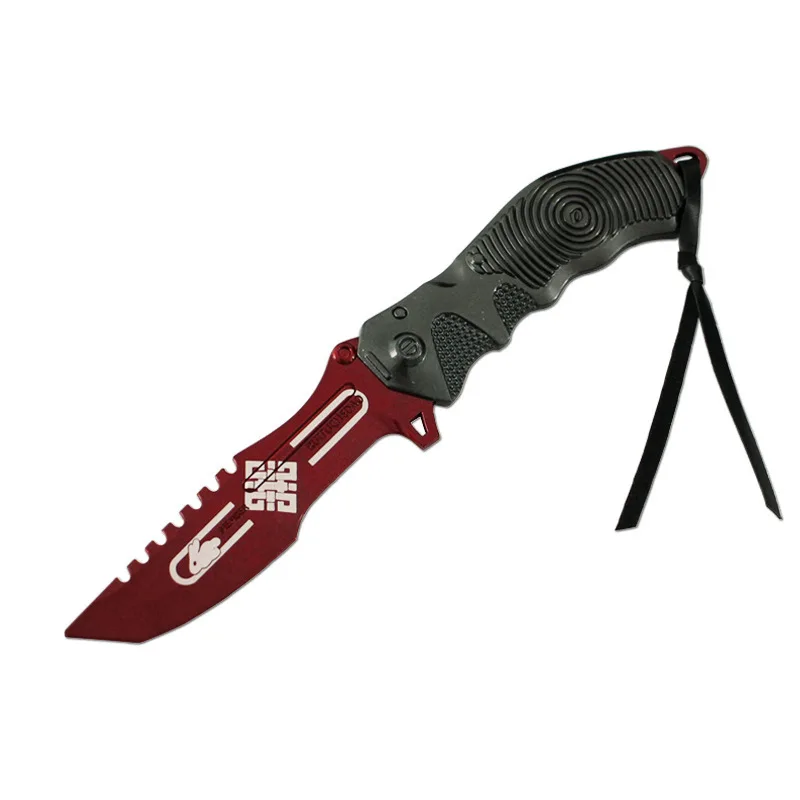 22 cm BREAKOUT: INFINTE Rabbit Folding Metal Model Replica Game Prop Military Tainning Messer Cosplay Safety Toy Boys