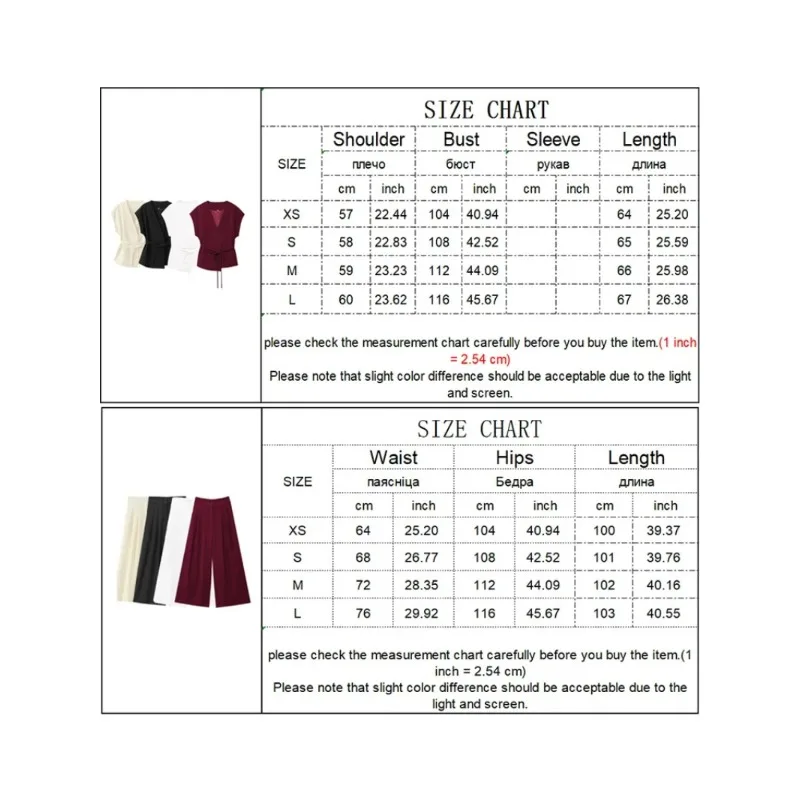 Moda feminina calças ternos sem mangas com decote em v superior com cinto calças retas define 2026 primavera verão commuter 2 peça conjunto