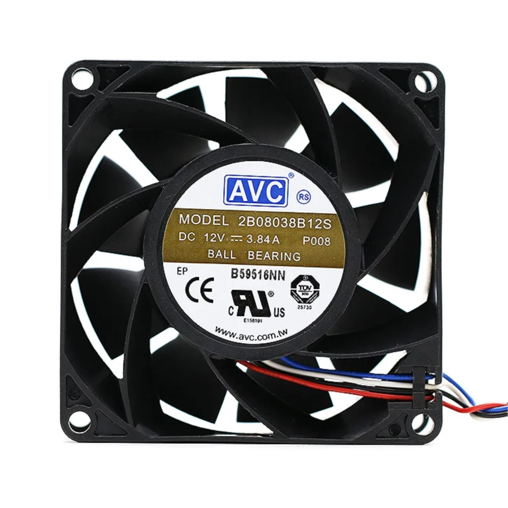 New  For AVC 80*80*38 8CM 12V 3.84A 2B08038B12S high speed violent fan