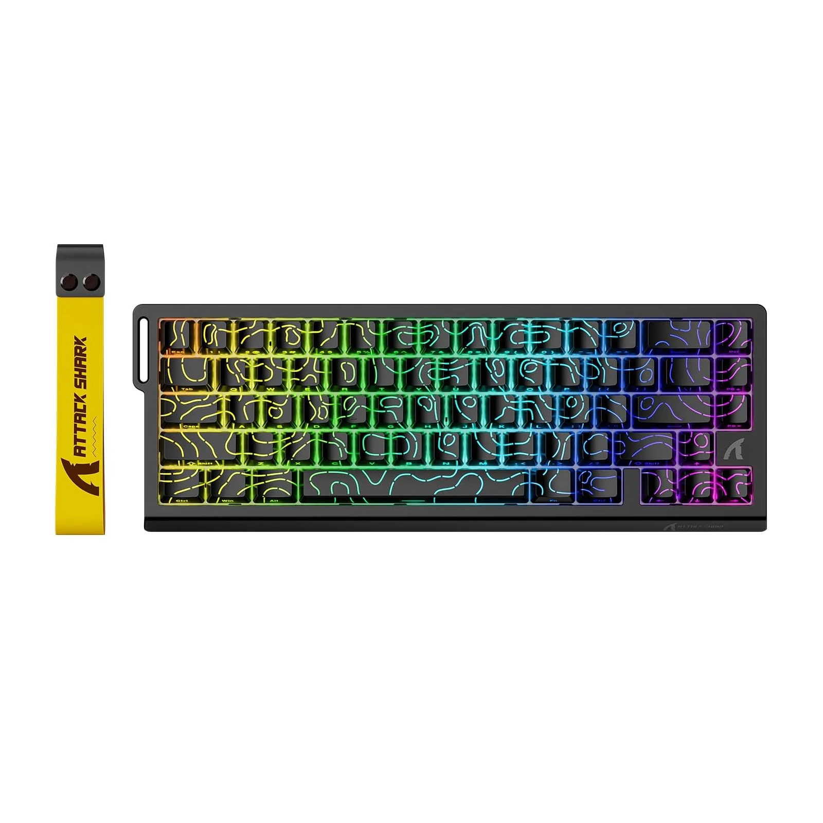 ATTACK SHARK X68 HE Rapid Trigger mechanisch gamingtoetsenbord 60% bedraad met instelbare bediening, magnetische schakelaar met hall-effect, 8KH