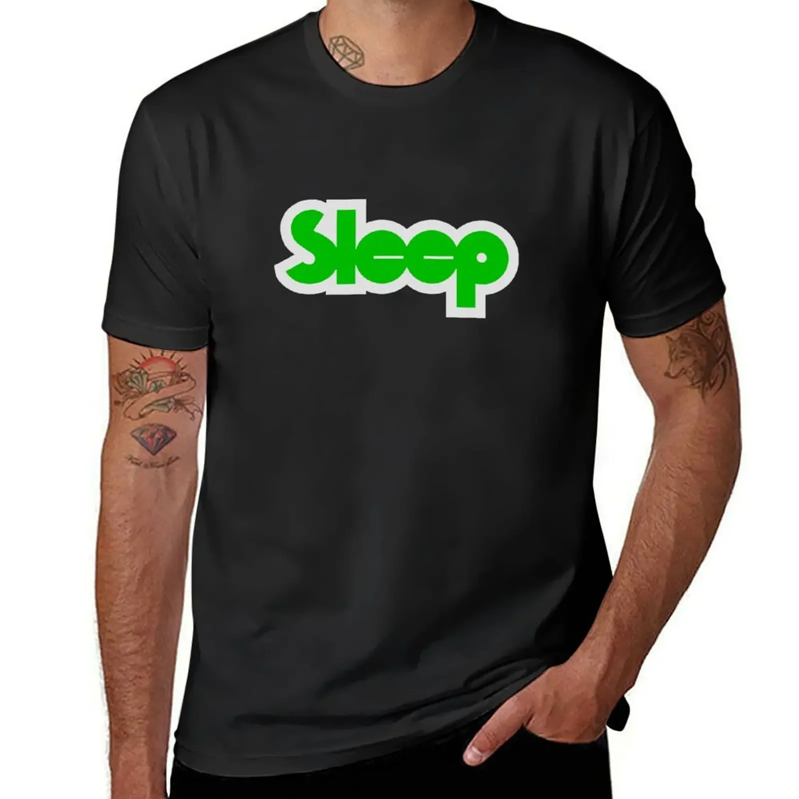 Sleep Band Logo T-Shirt cute tops boys animal print man t shirt kawaii clothes clothes for men