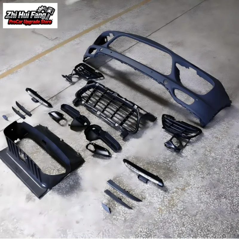 

Suitable for 11-14 Porsche Cayenne 958.1 Turbo Upgrade Front Bumper Assembly with Daytime Running Lights