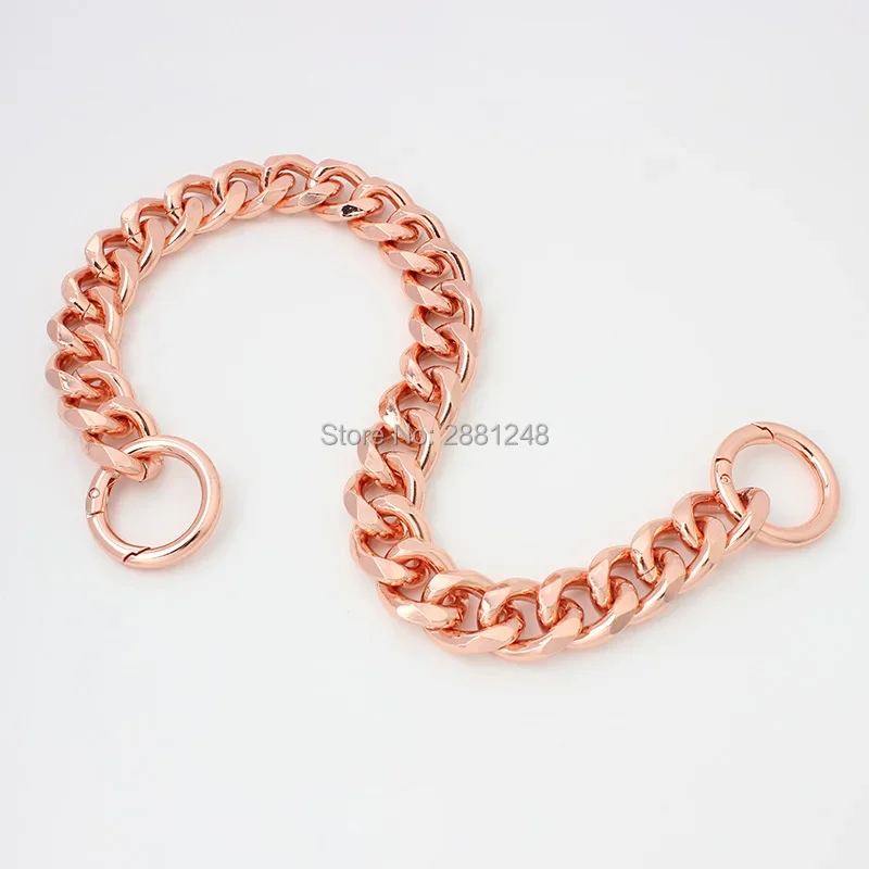 1PC 30-120CM 22MM Rainbow/Rose Gold Thick Aluminum Chain Light Weight Bags Strap Bag Parts Handles Accessory Handbag Straps Bags