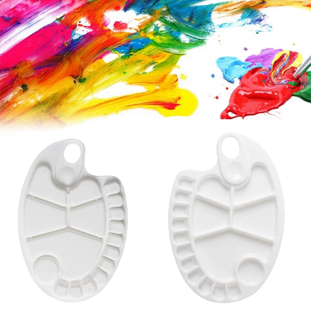 

Thumb Hole Oil Painting Pigment Pallet Watercolor Hand Painted Drawing Painting Palette Palette Paint Tray Painting Supplies