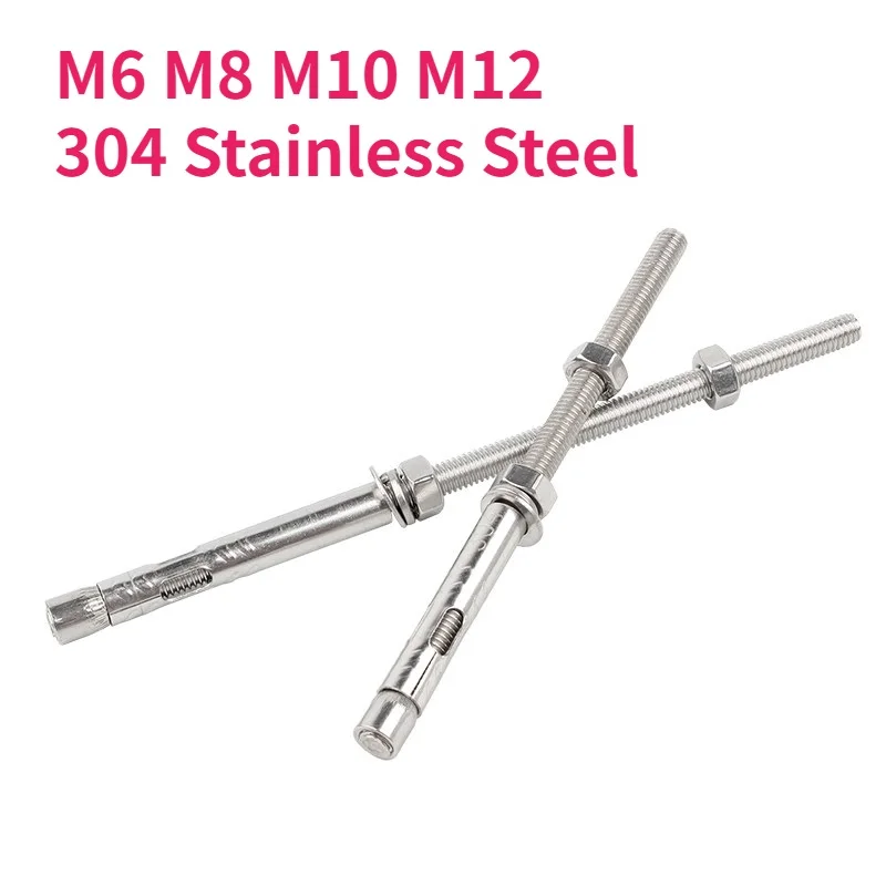 M6 M8 M10 M12 304 Stainless Steel Extended Expansion Bolts Ceiling Explosion Screw Hanger Expansion Screw Rod