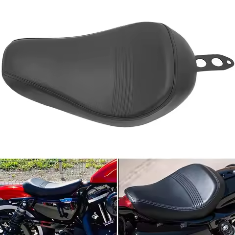 Motorcycle Black Front Rider Driver Solo Seat For Harley Sportster XL 1200 883 72 Forty Eight 2016-up