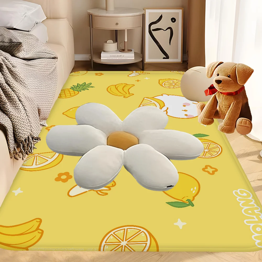 Cute-M-Molanges Cartoon Room Mats Retro Multiple Choice Living Room Kitchen Rug Non-Slip Welcome Rug