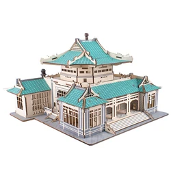 Peking Wuhan Universiteitsbibliotheek 3d Houten Puzzel Wereldberoemde College Mit Gebouw Model Puzzel Speelgoed Voor Kinderen Tsinghua Campus