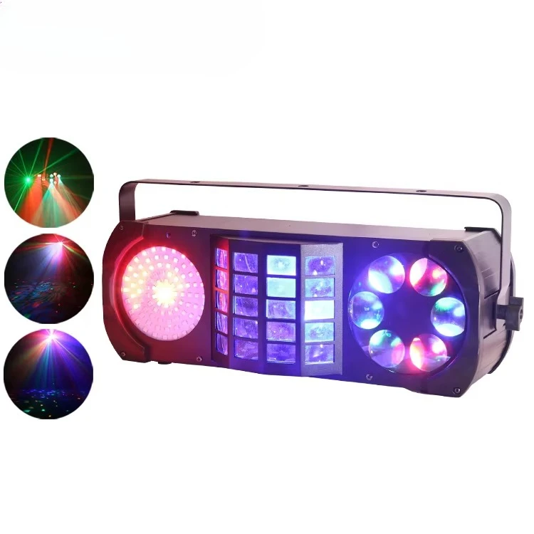 Rgbw Multi Color DMX 512 Strobe +gobo +derby +laser Led Effect Stage Dj Light For Stage Decoration
