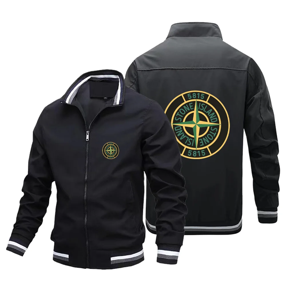 Men\'s college basketball jacket print pattern fashion brand pilot jacket couple jacket autumn clothing