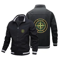 Men's college basketball jacket print pattern fashion brand pilot jacket couple jacket autumn clothing