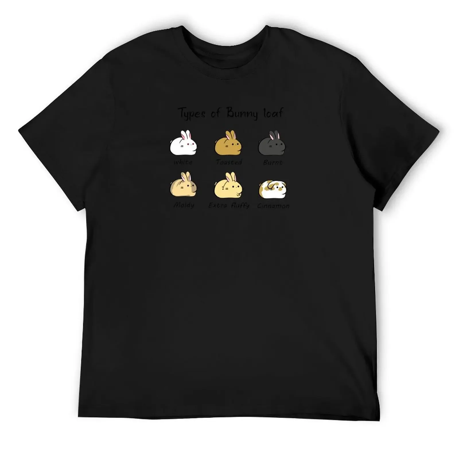 

types of bunny toast loaf T-Shirt blue archive Short sleeve tee korean fashion t shirt men