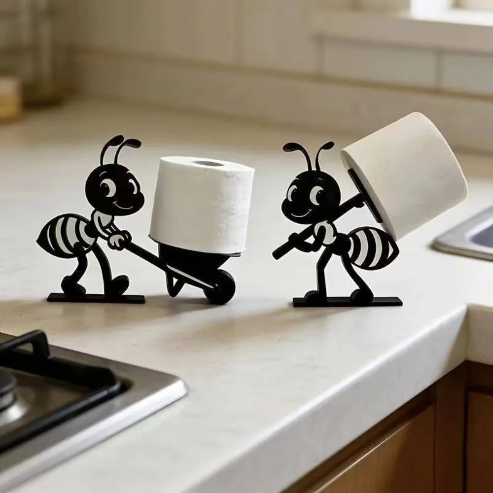 Free Standing Ant Tissue Holder Ornament Funny Tissue Stand Roll Paper Towel Holder Animal Cute Vertical Napkins Rack
