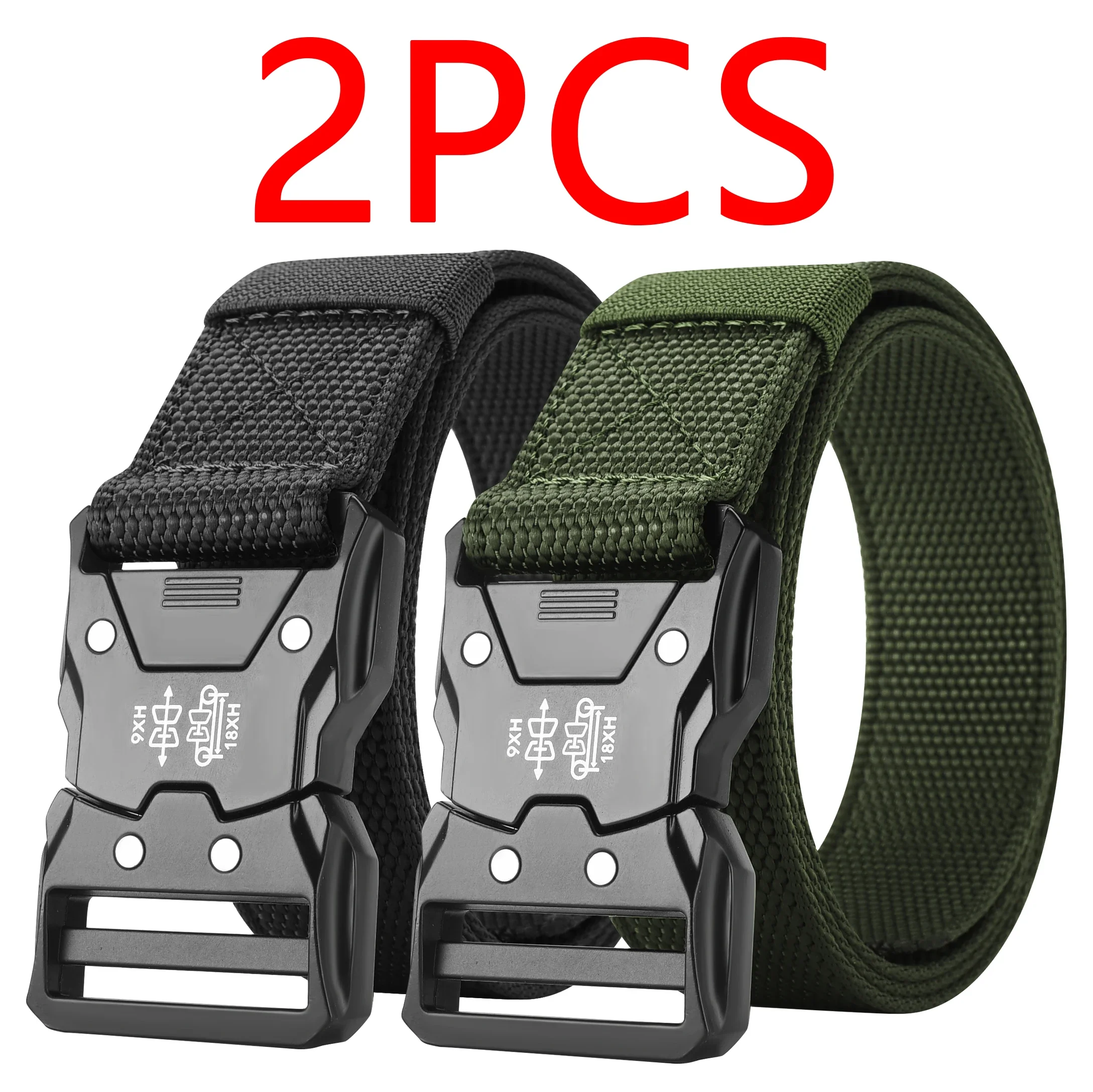 2PC Tactical Waist Belt - Durable Automatic Buckle, Perfect for Outdoor Adventures, Uni Accessories for Men and Women