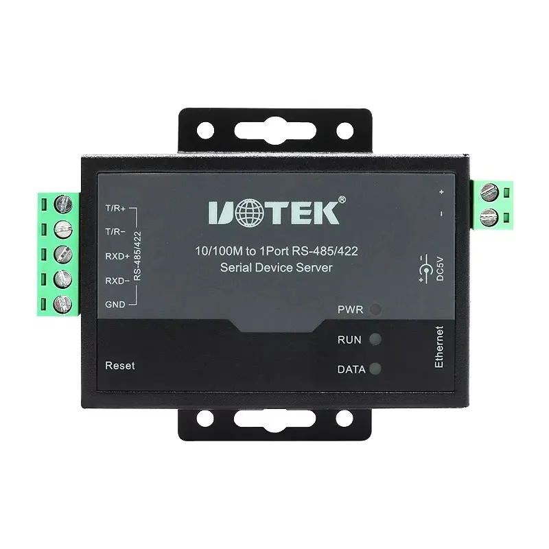10/100M TCP/IP to RS-485 RS422 Serial Device Server with 4KV ESD protection Support MCP VCOM UT-6801BMT