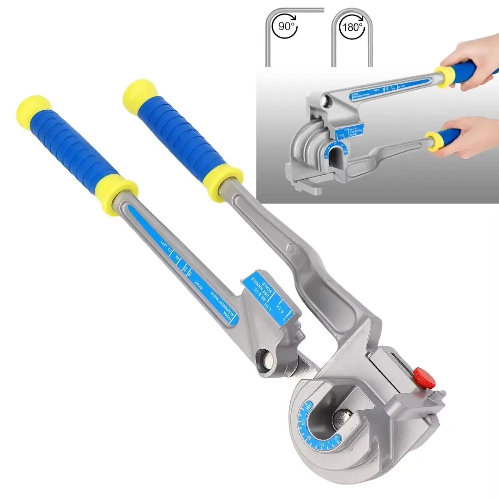 3-In-1 Pipe Bender Manual Handle Bending Corner 0 Hand Tool 0-180° Bending Range Soft Bronze Tube Bender